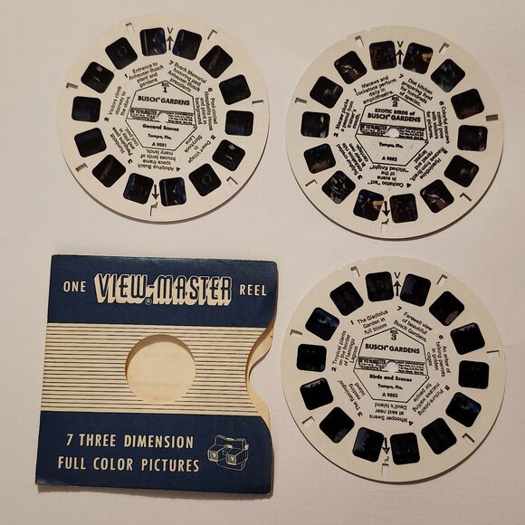 VINTAGE View Master BUSCH GARDENS REELS x 3 - Picture 1 of 5